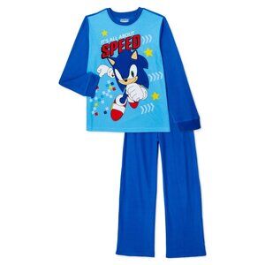 Boys Girls Child SONIC the HEDGEHOG Brushed Jersey Pajamas Size Medium 8  NWT